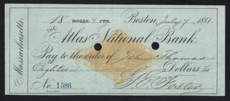 RN-G1 Boston, Massachusetts. Atlas National Bank