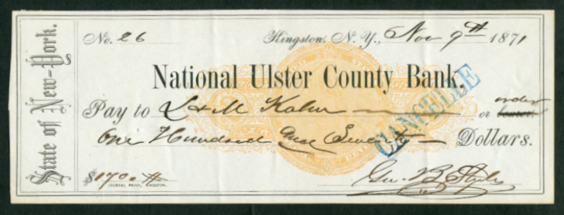 RN-C1 Kingston, New York. National Ulster County Bank