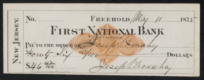 RN-D1 Freehold, New Jersey. First National Bank of Freehold