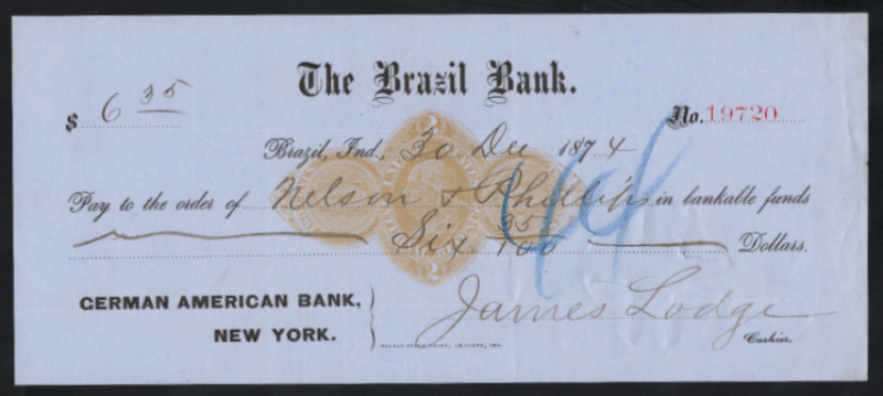 RN-D4 Brazil, Indiana. Brazil Bank