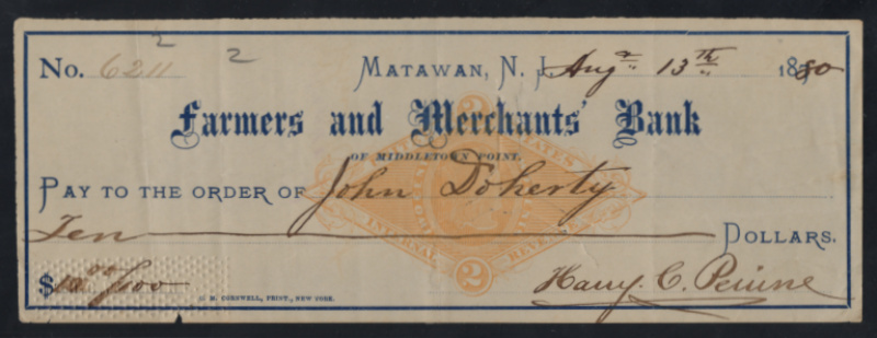 RN-G1 Matawan, New Jersey. Farmers & Merchants Bank
