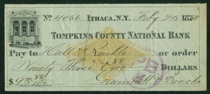 RN-G1 Ithaca, New York. Tompkins County National Bank