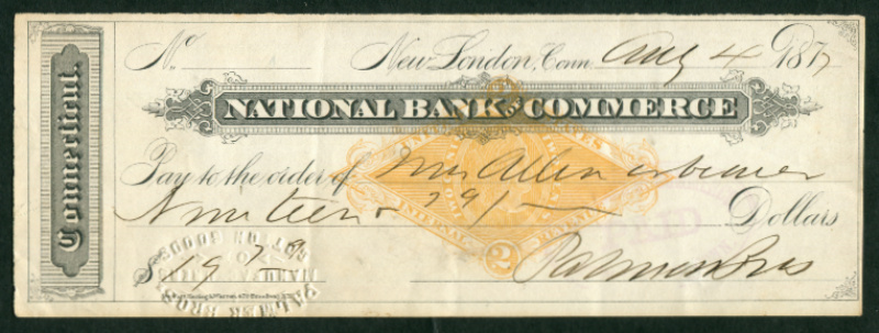 RN-G1 New London, Connecticut. National Bank of Commerce