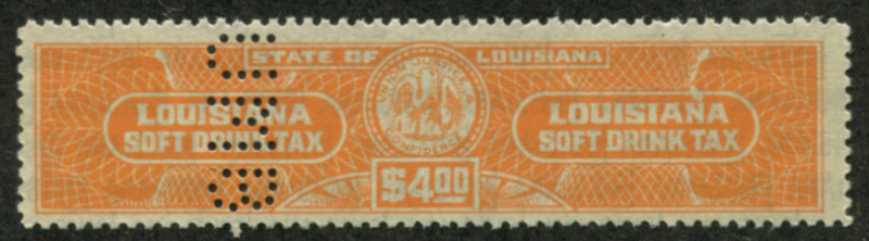LA SD7S perfin Specimen, VF