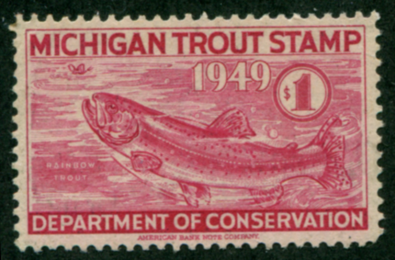 MI Trout 2 mint, NH, VF