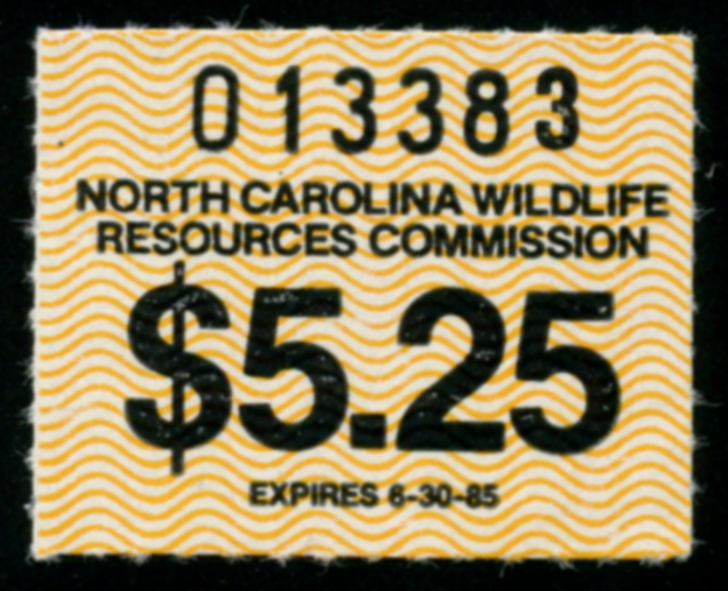 NC Common Fee Hunting & Fishing 2 mint, NH, VF