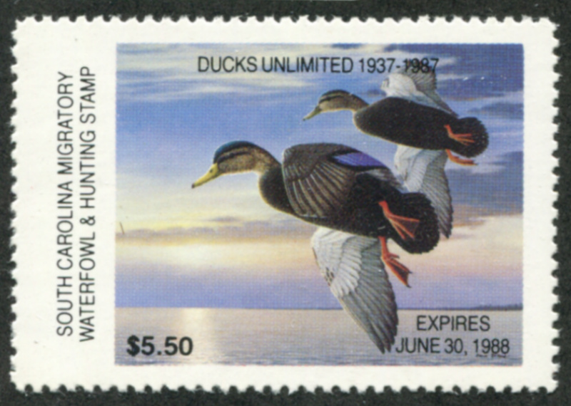 SC Waterfowl 7 mint, NH, VF
