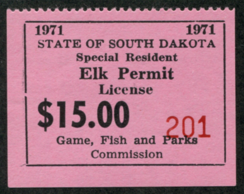 SD Elk 7 mint, NH, VF