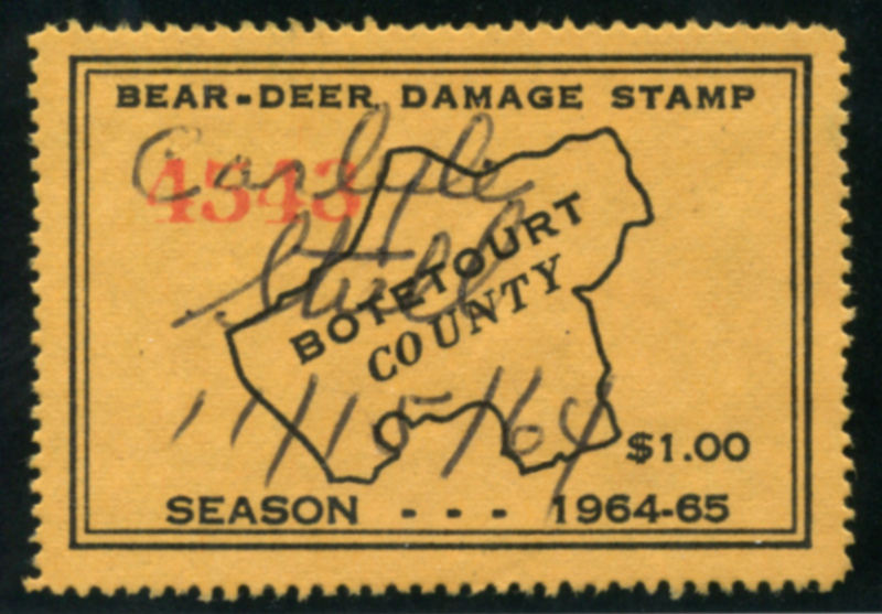 VA Botetourt County 13 used, VF