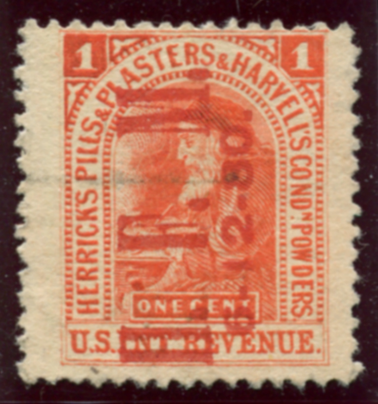 RS118d H.F.M. 6-12-80. red printed cancel reading up, F