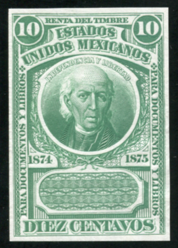 MEXICO Documentos y Libros DO7P3 plate proof on india, VF