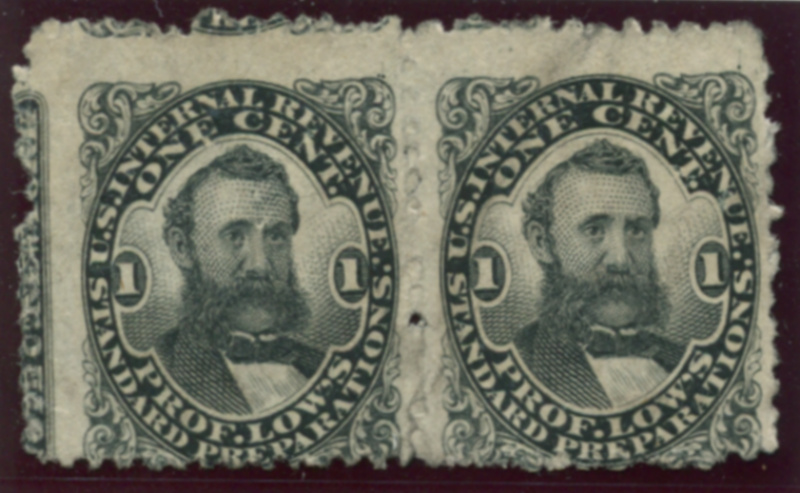 RS166d horizontal pair, partial obliterated NBNCo imprint in left margin, F small faults and light soiling