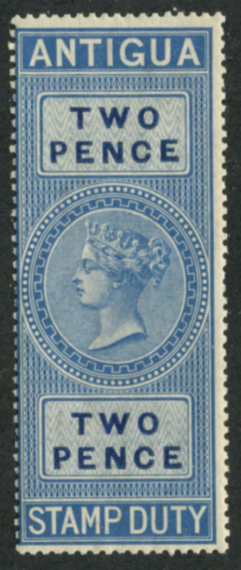 ANTIGUA Stamp Duty 2 mint, F