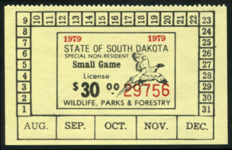 SD Small Game G40 mint, LH, VF