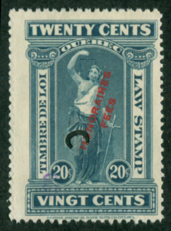 QL74a hairlines, punch cancel, F-VF