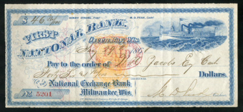 RN-B1 Green Bay, Wisconsin. First National Bank of Green Bay