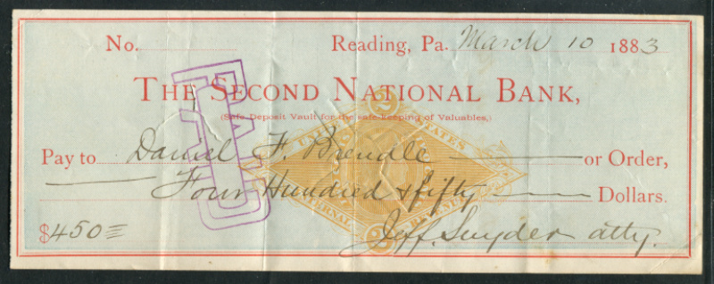 RN-G1 Reading, Pennsylvania. The Second National Bank