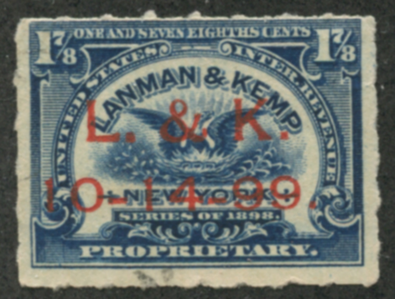 RS289r L. & K. 10-14-99 red printed cancel, F