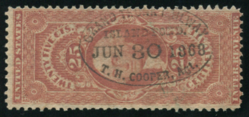 Grand Trunk Railway. G-2A, R44c black SON oval h/s, F