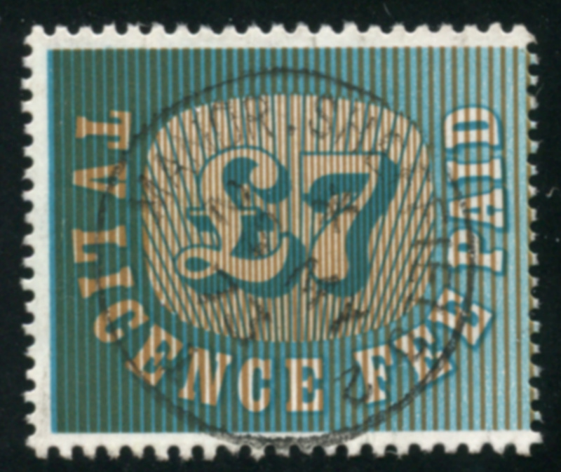 GREAT BRITAIN Television Licence 1 used, VF