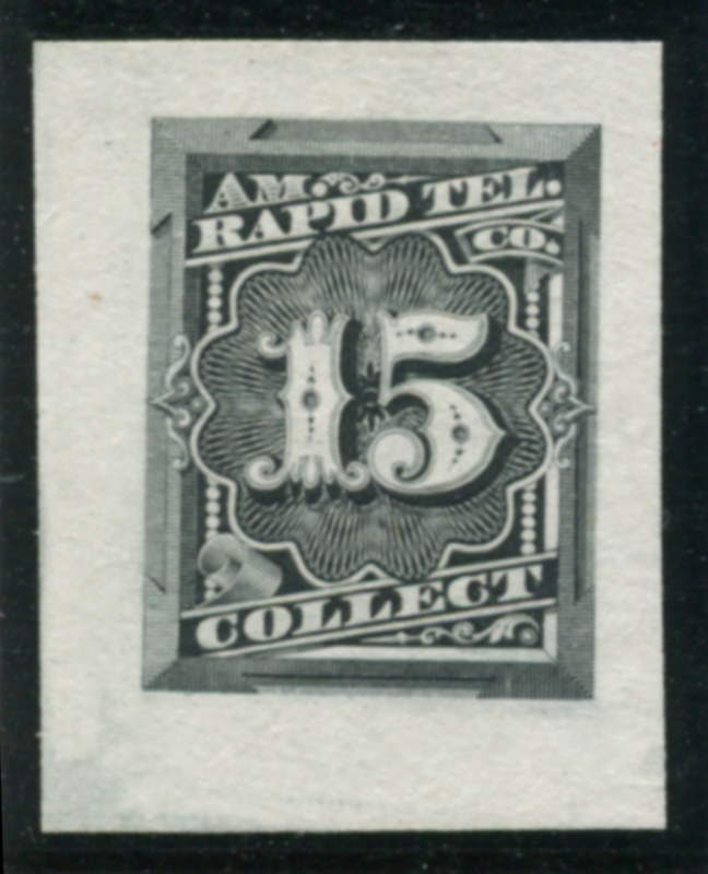1T11TC2 black trial color die proof on india, 27x34mm, VF