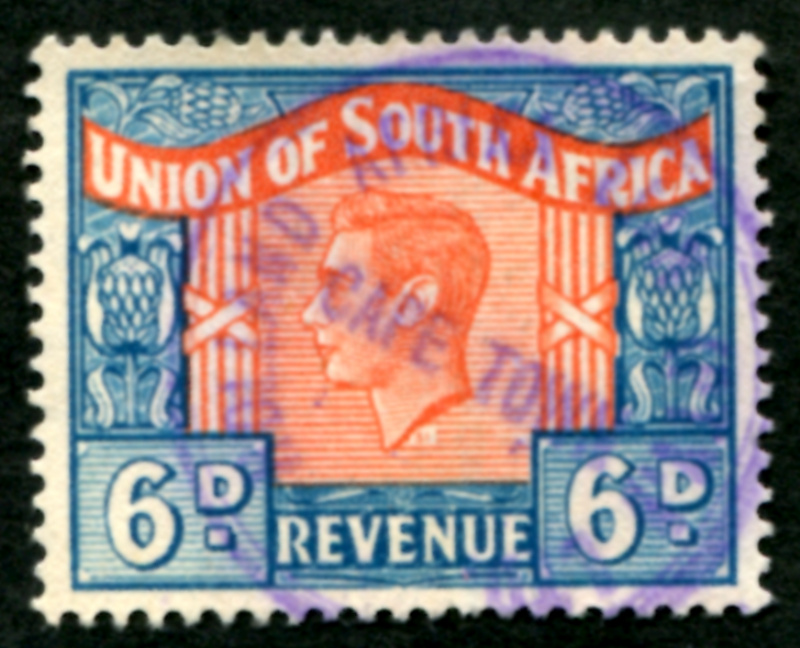 SOUTH AFRICA Revenue 68 1951 Afrikaans, used, VF