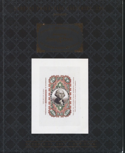 Shreves Philatelic Galleries, Inc. The Stanley J. Richmond Stock featuring Essay & Proofs of United States Revenue Stamps.