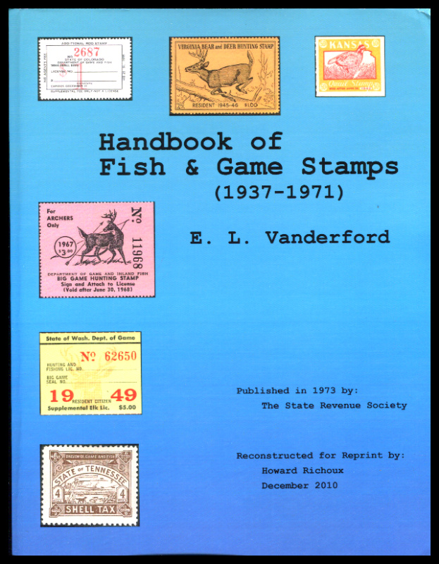 Vanderford, E.L. Handbook of Fish and Game Stamps.