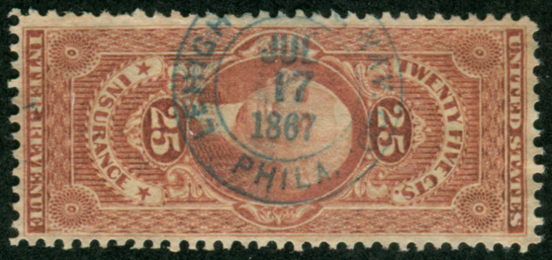 Lehigh Coal & Navigation Co. L-6, R46c blue SON cds, F