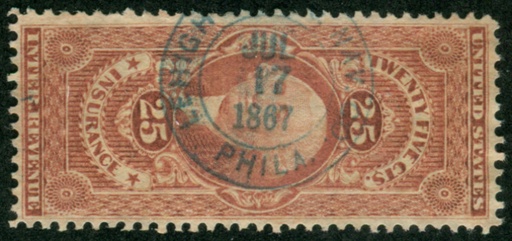 Lehigh Coal & Navigation Co. L-6, R46c blue SON cds, F