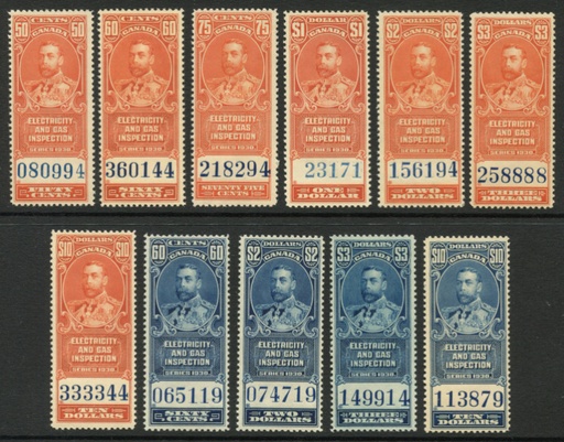 FEG1-11 complete set, mint, F-VF