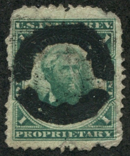 RT20d name and city obliterated with black ink, F faults
