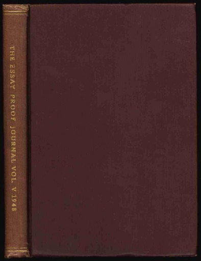Essay Proof Society. The Essay Proof Journal, Volume V