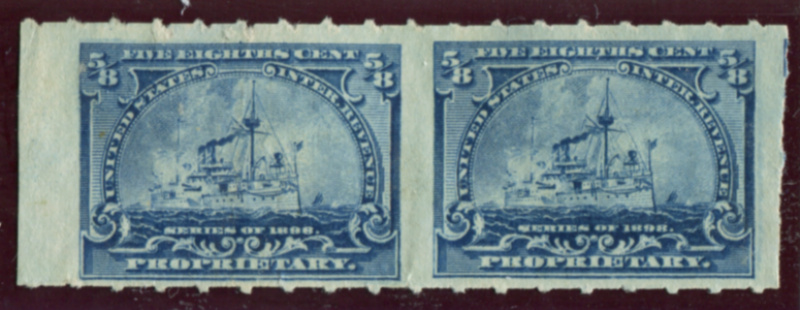 RB23b horizontal pair, imperforate between, used, F-VF