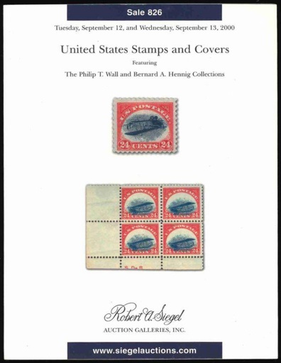 Robert A. Siegel Auction Galleries, Inc. United States Stamps and Covers